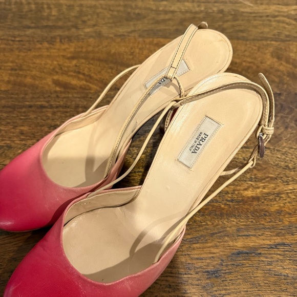 Prada Vintage Ombré Pink Slingback Pump Heels - Picture 2 of 16